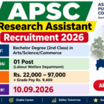 APSC Research Assistant Recruitment 2026 – Apply Online for 01 Post under Labour Welfare Department ChatGPT Image Aug 24, 2026, 09_23_48 PM