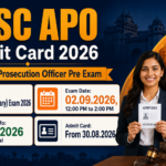 RPSC APO Admit Card 2026 banner showing Assistant Prosecution Officer Preliminary Exam on 02.09.2026, exam city info from 26.08.2026 and admit card download from 30.08.2026
