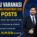 IIT BHU Varanasi Non-Teaching Recruitment 2026 banner showing 55 posts, eligibility Bachelor Degree or Diploma, Pay Level 3, 6 and 8, last date 24.09.2026