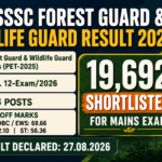UPSSSC Forest Guard and Wildlife Guard Result 2026 banner showing 19,692 candidates shortlisted for the Mains exam against 708 posts with UR 69.66, SC 62.10 and ST 56.36 cut-off marks