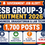 MPESB Group-3 Recruitment 2026 banner - 1,700 Sub Engineer, Draughtsman and Lab Technician posts in Madhya Pradesh, last date 12.09.2026