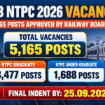 RRB NTPC 2026 vacancy approved by Railway Board - 5,165 posts, 3,477 Graduate and 1,688 Under-Graduate