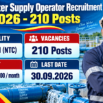 KEA Water Supply Operator Recruitment 2026 banner showing 210 posts, SSLC plus ITI (NTC) eligibility, salary Rs. 34,100 to 76,100 per month and last date 30.09.2026