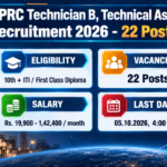 ISRO IPRC Recruitment 2026 banner showing 22 posts, eligibility 10th plus ITI or First Class Diploma, salary Rs. 19,900 to 1,42,400 per month and last date 05.10.2026 at 4:00 PM