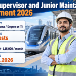 NCRTC Supervisor and Junior Maintainer Recruitment 2026 – 67 Posts NCRTC Supervisor and Junior Maintainer Recruitment 2026 banner showing 67 posts, eligibility of Engineering Diploma, Degree or ITI, salary Rs. 18,250 to 1,15,000 per month and last date 09.10.2026
