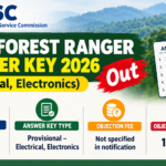 APSC Forest Ranger provisional Answer Key 2026 for Electrical and Electronics Engineering, objection window closes 18.09.2026