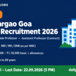 ESIC Margao Goa Faculty Recruitment 2026 – 32 Posts, Apply Before 22.09.2026 ESIC Margao Goa Faculty Recruitment 2026 – 32 Professor, Associate Professor and Assistant Professor posts, last date 22.09.2026
