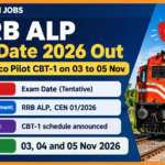 RRB ALP exam date 2026 banner: CEN 01/2026 Assistant Loco Pilot CBT-1 on 03, 04 and 05 November 2026