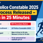 UP Police Constable 2025 PET process released banner: men 4.8 km run in 25 minutes, women 2.4 km run in 14 minutes, PET date to be announced on uppbpb.gov.in
