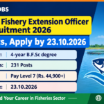 BTSC Fishery Extension Officer Recruitment 2026 - 231 posts, 4-year B.F.Sc, Pay Level 7, apply by 23.10.2026