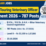 BTSC Touring Veterinary Officer Recruitment 2026 - 787 posts, Level 9 pay, last date 23.10.2026