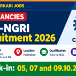 CSIR-NGRI Recruitment 2026 banner: 10 project vacancies for Project Assistant, Project Associate and JRF at Hyderabad, B.Sc to M.Sc, walk-in interview with no written exam on 05, 07 and 09 October 2026