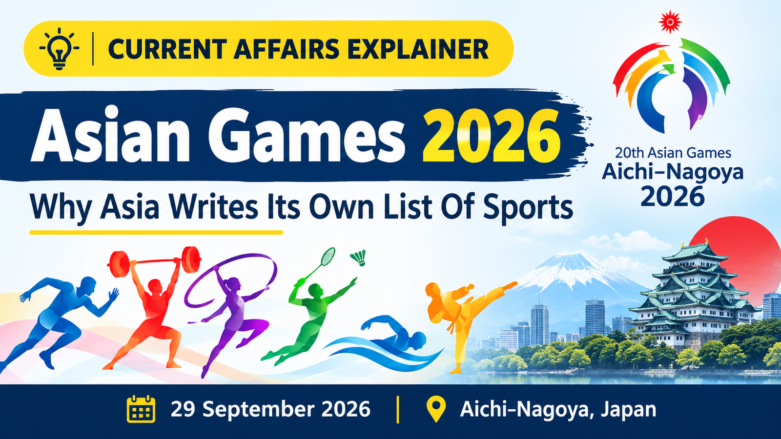 Asian Games 2026 at Aichi-Nagoya explained: why Asia writes its own list of sports