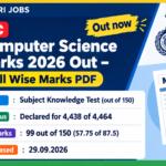 HPSC PGT Computer Science SKT Marks 2026 Out – Check Roll Wise Marks PDF HPSC PGT Computer Science SKT Marks 2026 out - roll wise Subject Knowledge Test marks of 4,464 candidates under Advt. No. 23/2026, released 29.09.2026