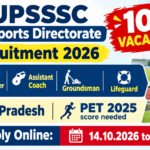 UPSSSC Sports Directorate Recruitment 2026 banner: 108 vacancies for Deputy Sports Officer, Assistant Coach, Groundsman and Lifeguard in Uttar Pradesh