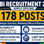 PMBI Recruitment 2026 – Apply Offline for 178 Manager, Executive, Marketing Officer and Pharmacist Posts PMBI Recruitment 2026 banner: 178 posts for Manager, Executive, Marketing Officer and Pharmacist under Advt. No. 02/2026, eligibility Graduate to B.Pharma, application fee Rs 100 demand draft, last date 24 September 2026 at 5 PM