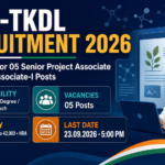 CSIR-TKDL Recruitment 2026 banner: apply online for 05 Senior Project Associate and Project Associate-I posts, eligibility Master’s Degree or B.E./B.Tech, salary Rs. 25,000 to 42,000 plus HRA, last date 23.09.2026 at 5:00 PM