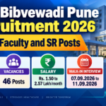 ESIC Medical College Bibvewadi Pune Recruitment 2026 banner showing 46 faculty and Senior Resident posts, MBBS with PG as per NMC norms, salary Rs. 1.50 to 2.57 Lakh per month and walk-in interview from 07.09.2026 to 11.09.2026