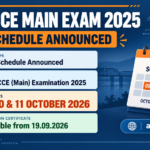 APSC CCE Main Exam 2025 exam schedule banner - Mains on 09, 10 and 11 October 2026, e-Admission Certificate available from 19.09.2026 on apsc.nic.in