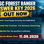 APSC Forest Ranger Answer Key 2026 out for Civil, Mechanical and Chemical Engineering, objection window closes 11.09.2026