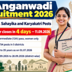 UP Anganwadi Recruitment 2026 banner - 1,754 Sahayika and Karyakatri posts in 5 Uttar Pradesh districts, Intermediate pass women only, age 18 to 35 as on 01.07.2026, last date 11.09.2026 to 28.09.2026