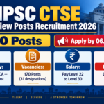 TNPSC CTSE Interview Posts Recruitment 2026 banner showing 170 posts, eligibility Degree PG or CA, pay level 22 to 30 and the 06.10.2026 last date to apply online