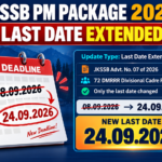 JKSSB PM Package 2026 last date extended from 08.09.2026 to 24.09.2026 for 72 DMRRR Divisional Cadre posts under Advt. No. 07 of 2026