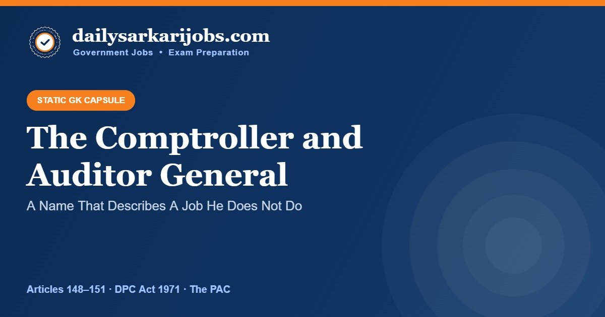 Comptroller and Auditor General of India explained: Articles 148 to 151, DPC Act 1971 and the Public Accounts Committee