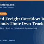 Banner for dailysarkarijobs.com explainer on India's completed Dedicated Freight Corridor network