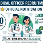 RUHS Medical Officer Recruitment 2026 – 600 Posts, Apply Before 13.10.2026 RUHS Medical Officer Recruitment 2026 official notification banner - 600 total posts, MBBS degree with RMC registration, salary Rs. 56,700 per month, last date to apply 13.10.2026