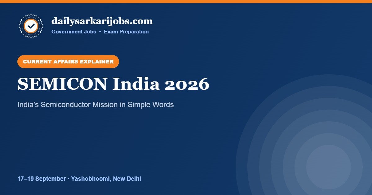 SEMICON India 2026 banner – India Semiconductor Mission explained in simple words