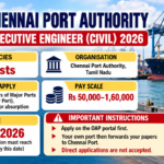 Chennai Port Executive Engineer Recruitment Poster