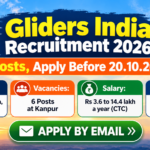 Gliders India Recruitment 2026 banner: 6 posts at Kanpur, apply by email before 20.10.2026