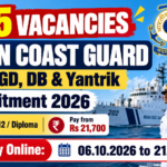 Coast Guard Navik GD, DB, Yantrik Recruitment 2026 – Apply by 21.10.2026 Indian Coast Guard Navik GD, DB and Yantrik Recruitment 2026 poster