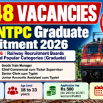 RRB NTPC Graduate Recruitment 2026 - 3,548 Posts, Apply Before 06.11.2026 RRB NTPC Graduate Recruitment 2026 banner showing 3,548 vacancies, CEN 06/2026, last date 06.11.2026