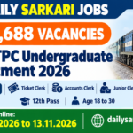 RRB NTPC Undergraduate Recruitment 2026 CEN 07/2026, 1,688 vacancies, apply online 15.10.2026 to 13.11.2026