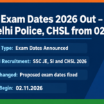 SSC Exam Dates 2026 Out: JE, SI Delhi Police and CHSL exams from 02.11.2026