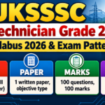 UKSSSC Technician Grade 2 Syllabus 2026 and Exam Pattern for Electrical and Fitter posts