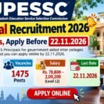 UPESSC Principal Recruitment 2026 – 1475 Posts, Apply Before 22.11.2026 UPESSC Principal Recruitment 2026 banner: 1475 posts, Master's degree with B.Ed and 4 years experience, last date 22.11.2026